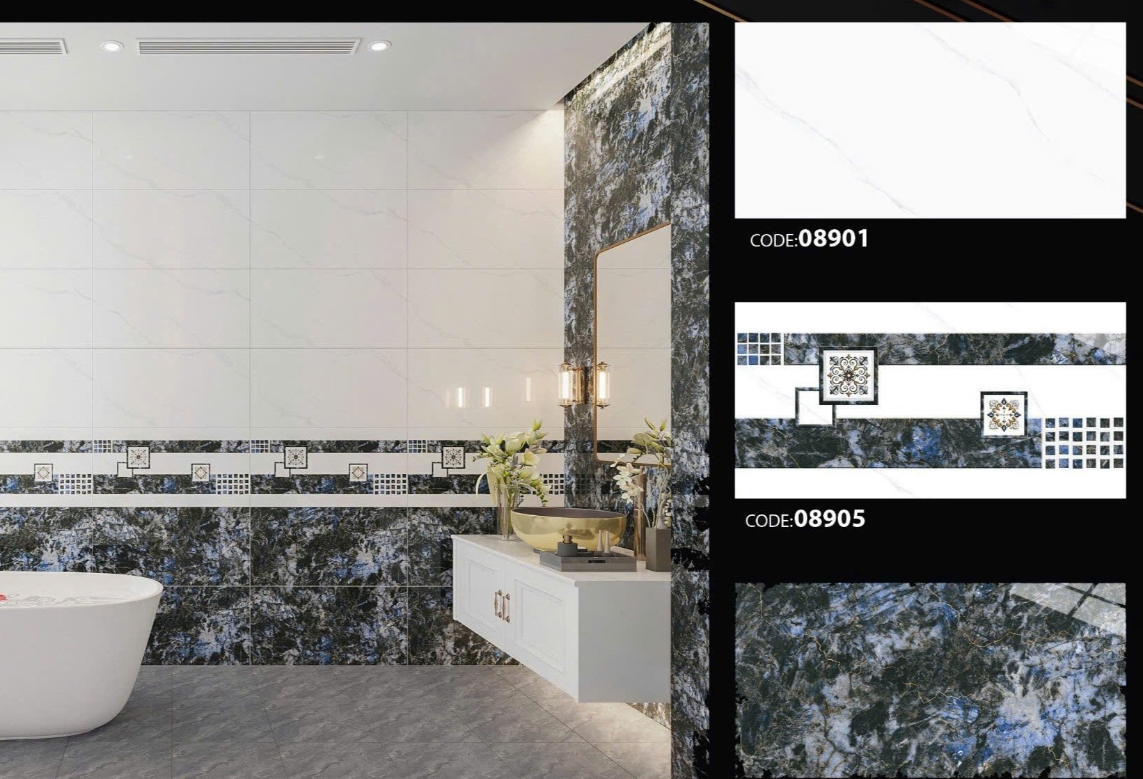 Gạch ốp tường 40x80cm-5108