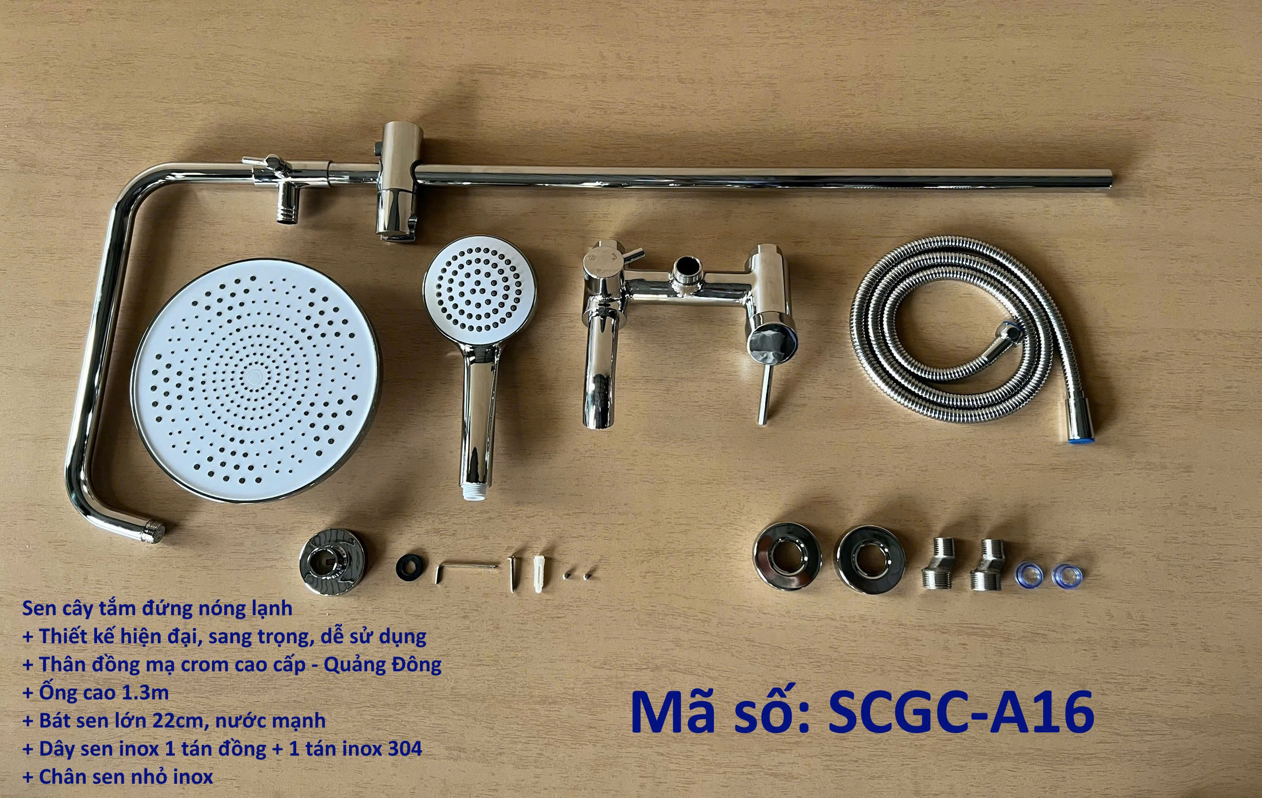 Cây sen tắm nóng lạnh inox-4318