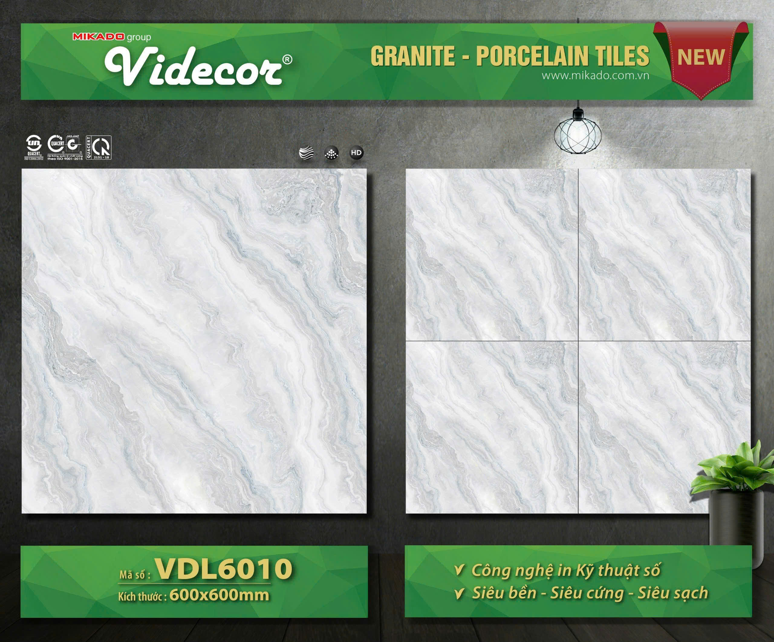 Gạch Lát Nền 60x60cm VDL6010-4805