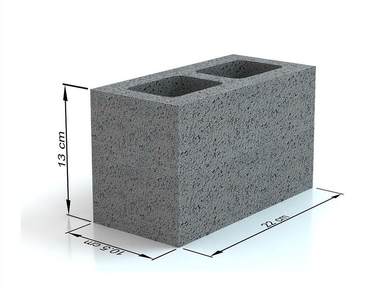 Gạch không nung (block) 22x10.5x13cm-2686