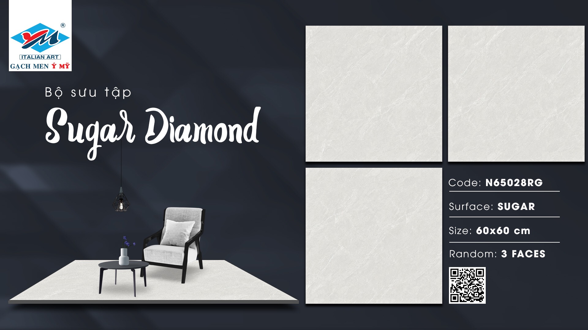 Gạch lát nền 60x60cm Ý MỸ -1750