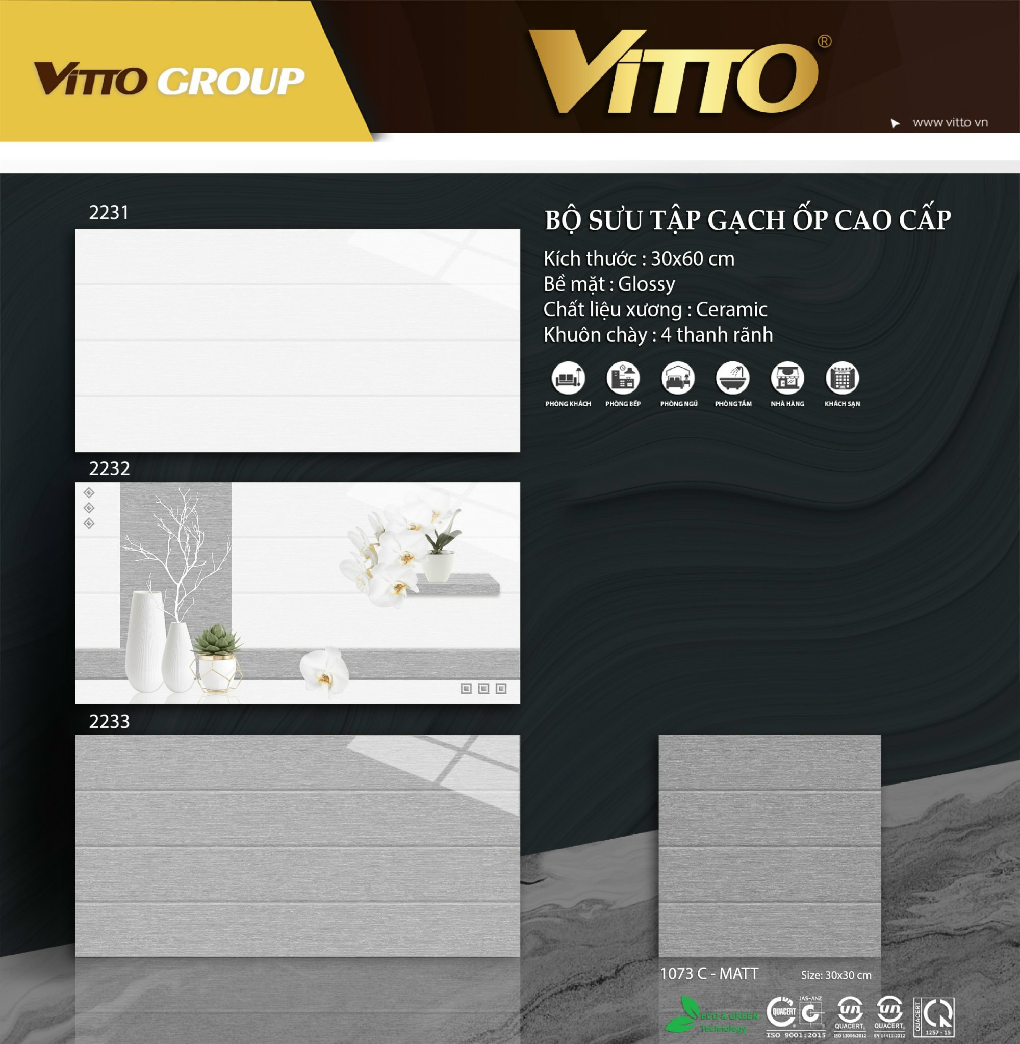 Gạch ốp tường 30x60 VITTO-1496