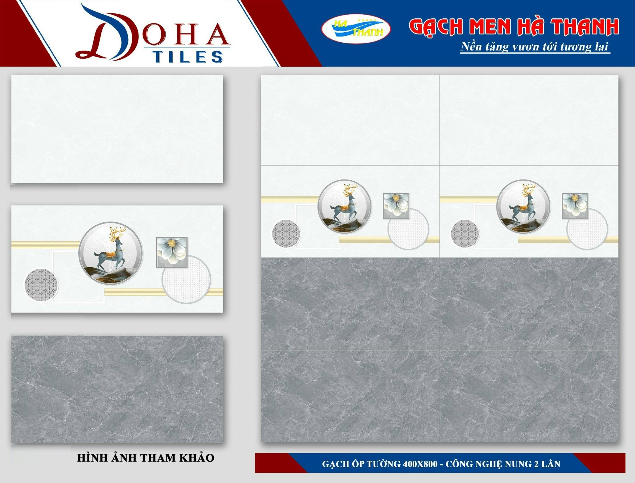 Gạch ốp tường 40x80cm HÀ THANH-1370