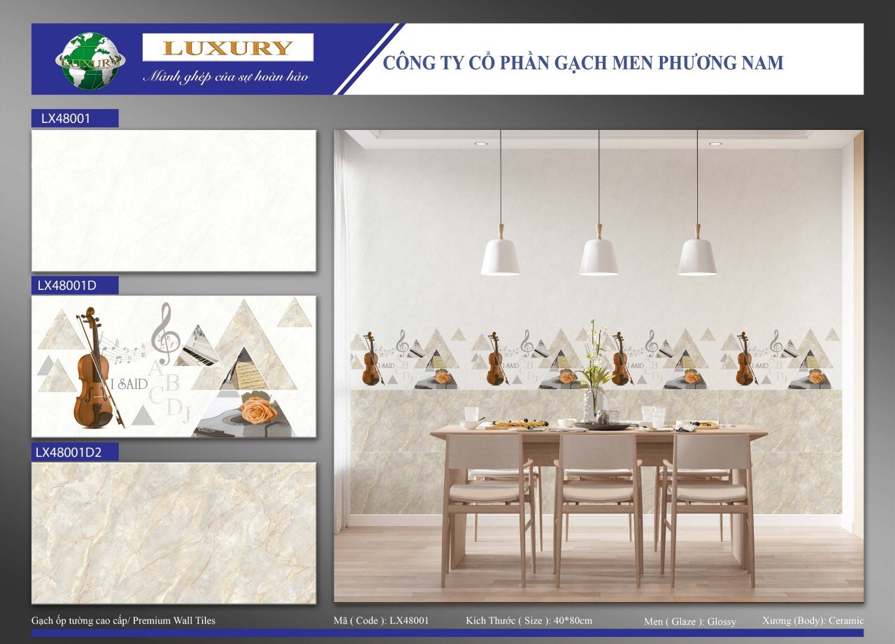 Gạch ốp tường 40x80cm PHƯƠNG NAM-1710