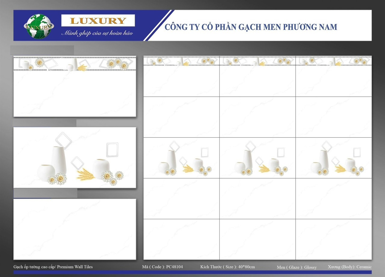 Gạch ốp tường PHƯƠNG NAM40x80cm-395