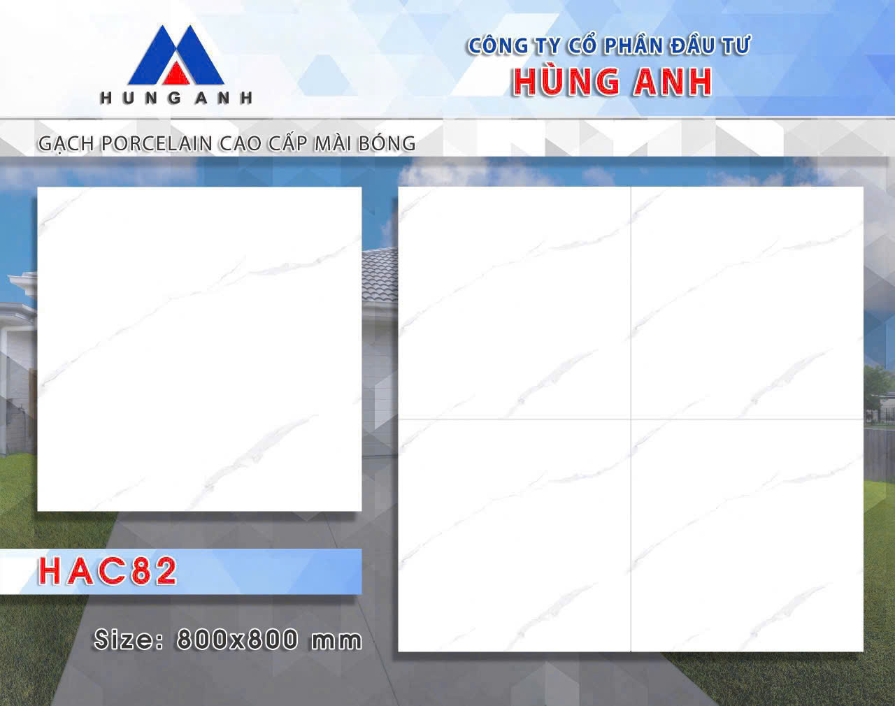 Gạch Lát Nền 80x80cm Hùng Anh -4372