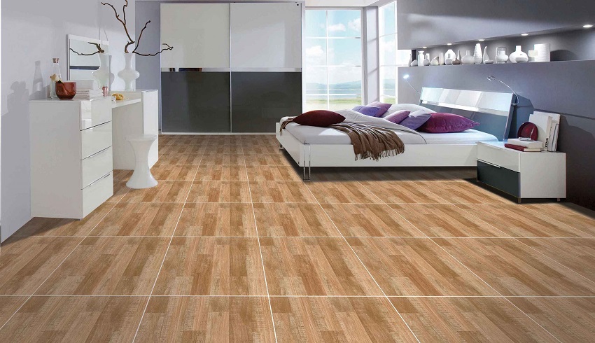 Gạch men giả gỗ tại sàn giao dịch gạch ốp lát của chợ gạch